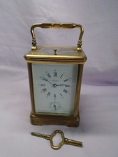VINTAGE L'EPEE STRIKING/REPEATING/ALARM CARRIAGE CLOCK + KEY  IN GWO (2)