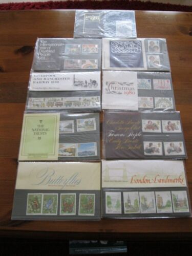NINE packs British post office mint stamps. That is just £1.00 per pack!
