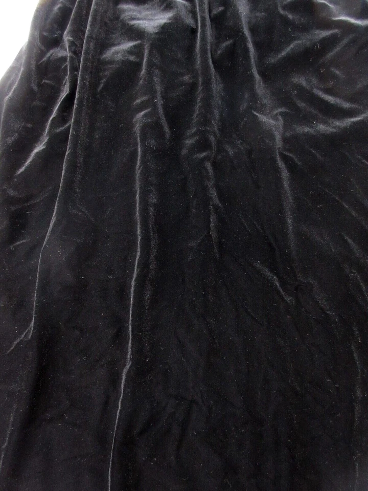 Alex Evenings 天鹅绒长裙女式 14 黑色分体下摆派对正式华丽 — 第 4/4 张图片