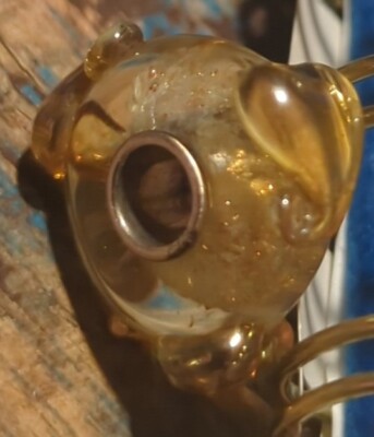 Authentic Elfbeads Gorgeous  Metallic Gold Heart charm bead Troll lot 