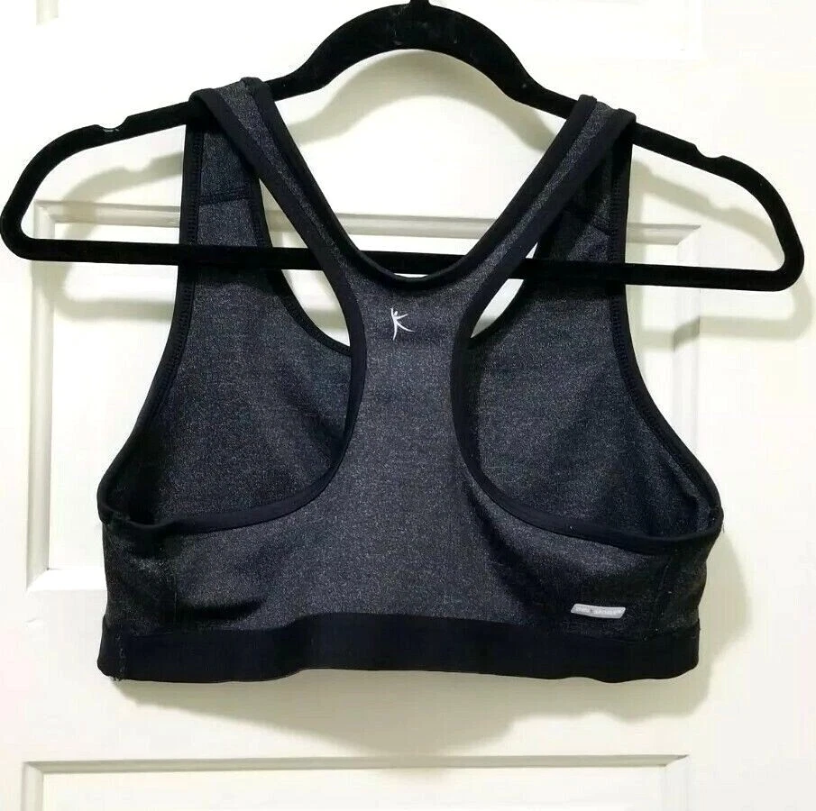 Danskin Now Fitted Dri More Sports Bra Medium 8 10 Dark Gray