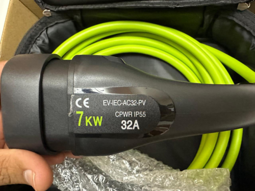 5 metre Green EV Charging Cable | 32amp | 7.2kW Type 2 - Picture 2 of 4
