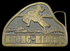 Western Cowboy Bronc Horse Rider Adezy Vintage Belt Buckle