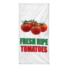 Vertical Vinyl Banner Multiple Sizes Fresh Ripe Tomatoes B Business Outdoor