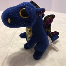 Ty Beanie Boos Saffire 6" Blue Dragon Plush