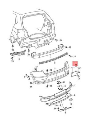 VW POLO DERBY VENTO-IND LICENCE PLATE HOLDER SATIN BLACK 6R6807845C9B9
