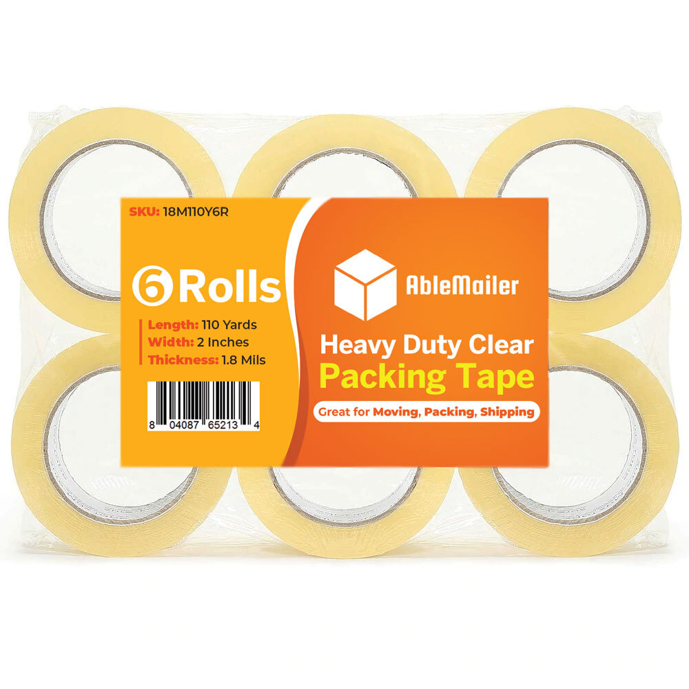 “You’ve Got Mail” Decorative Packing Tape - Cute Printed Shipping Tape, 1.88 X 110 Yards, White Purple Black Design