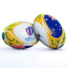 Image of Gilbert Rugby World Cup 2023 Official Australia Flag Ball Size 5 - Free P&P
