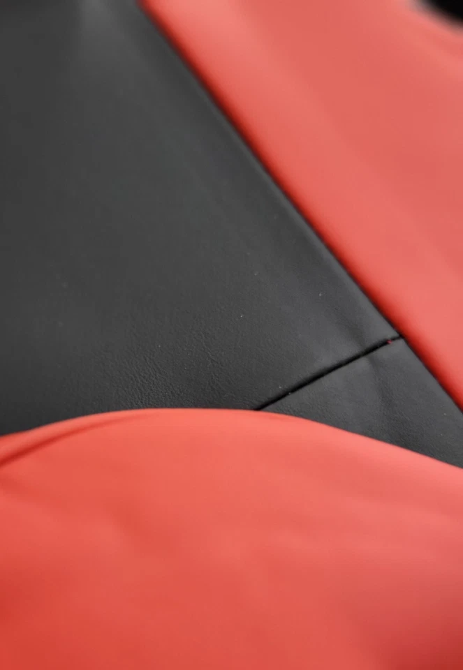 Fundas de asiento de auto para Chevrolet Avalanche 2002-2013 duraderas, impermeables - rojas/negras Foto 2 de 4