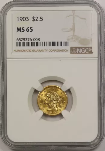 1903 $2.5 NGC MS 65 Liberty Head Gold Quarter Eagle