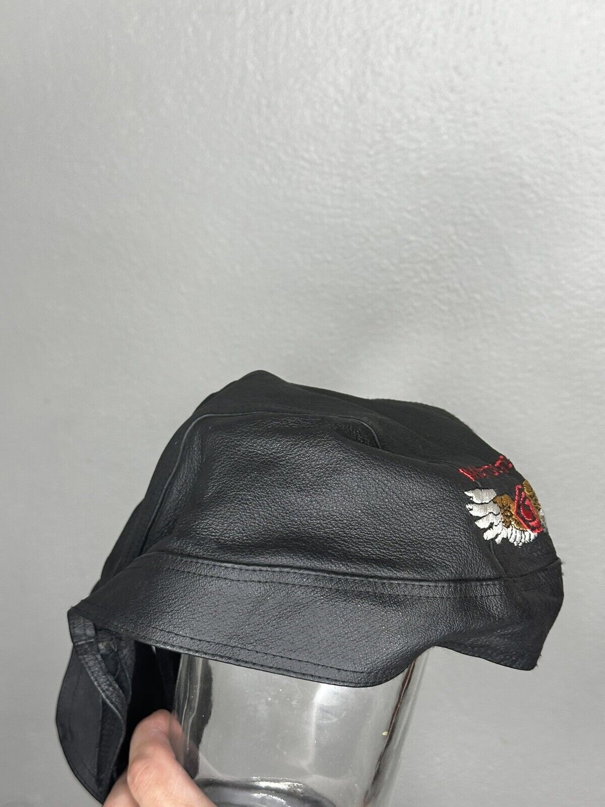 leather matco tools biker skull cap - image 2