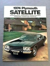 1974 Plymouth Satellite And Road Runner Sales Brochure Catalog 1974 Plymouth Satellite And Road Runner Sales Brochure Catalog