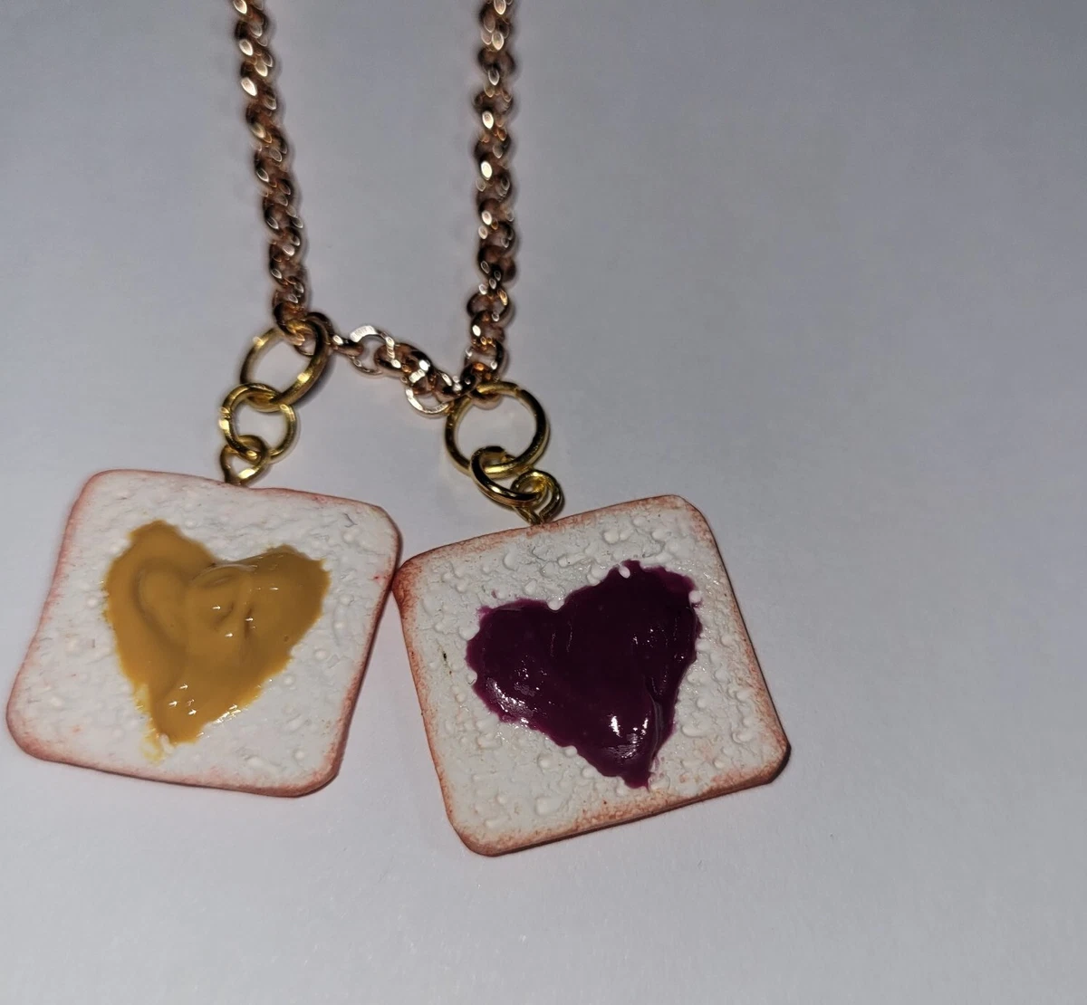 Peanut butter and jelly friendship necklace deals