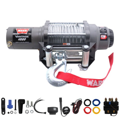 #ad WARN VANTAGE 4000 12 Volt DC Powered Electric ATV Winch 4000 Lb. $229.96