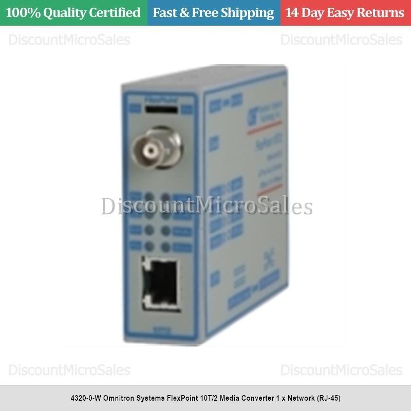 4320-0-W Omnitron Systems FlexPoint 10T/2 Media Converter 1 x Network ...
