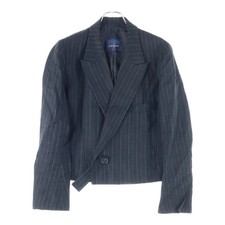 YOHJI YAMAMOTO REGULATION Size: 1 23AW GABARDINE RSHORT PEAKED JKT Striped Patte