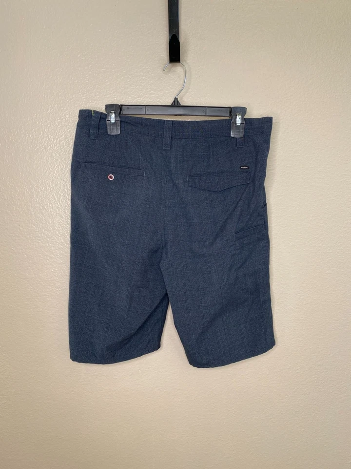 Pantalones Cortos Matix Para Hombres Higgins Azul Talla 30 Poliéster Viscosa Informales Calce Ajustado Foto 2 de 4