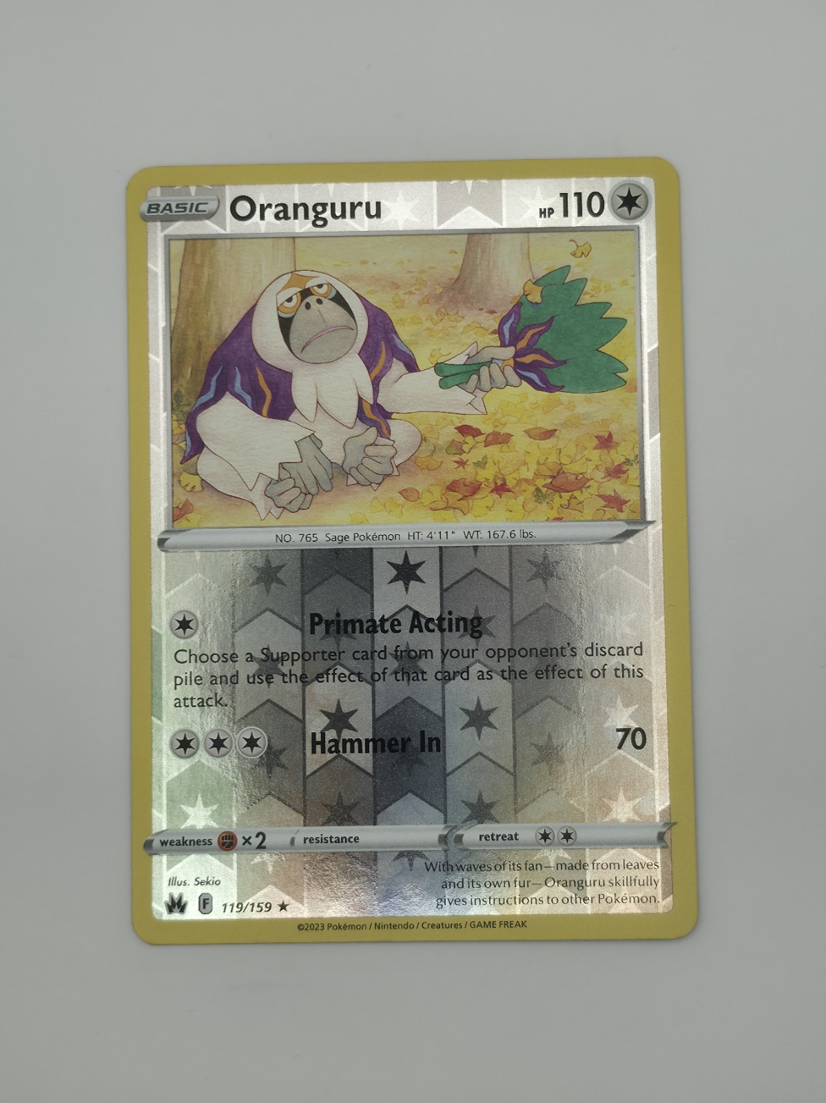 Pokemon Oranguru #119/159 reverse Holo Card