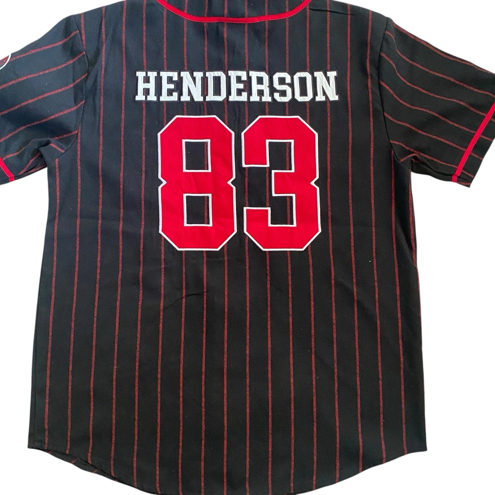 Stranger Things Hellfire Club Striped Baseball Jersey
