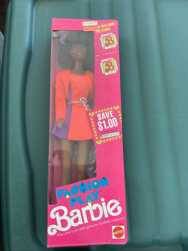 1990 Barbie Fashion Play - Doll Black Hair - NIB
