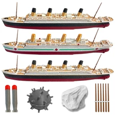 3 Pack Color 12” RMS Titanic Model & Britannic & Olympic , Titanic Toys For Kids