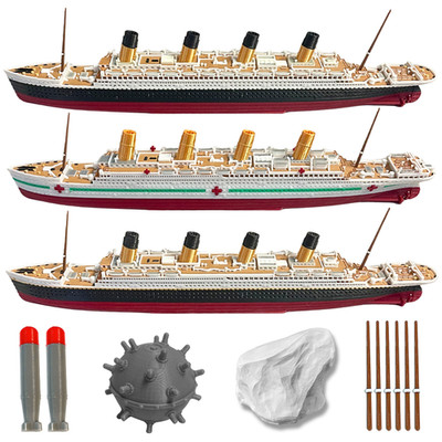 3 Pack Color 12” RMS Titanic Model & Britannic & Olympic , Titanic