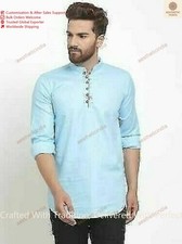 Indian Traditional Mens Shirt Long Sleeve Own Bollywood Casual Shirt Kurta