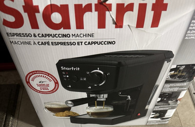 Starfrit 15 Bar Espresso & Cappuccino Machine Black Aluminum Steam Wand