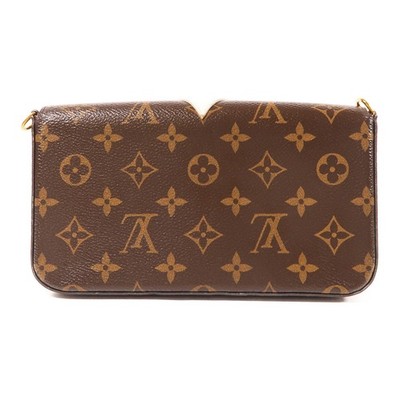 Louis Vuitton ブラウンレザーポーチ 中古・古着通販】LOUIS VUITTON (ルイ ヴィトン) ポーチ ブラウン