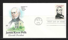 USA SC # 2217b Presidents - James Knox Polk - FDC . Artcraft  cachet
