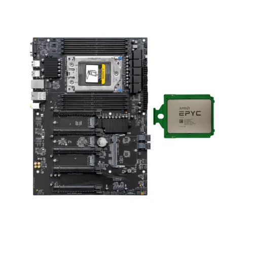 JGINYUE EPYC-H13 motherboard + AMD EPYC 7532 32C/64T 5 slots PCIe 4.0x 16.3x M.2