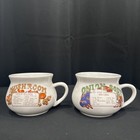 Vintage National Potteries Soup Recipe Mugs Set of 2 Mushroom / Onion Cleveland — photo 1