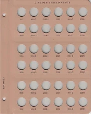 Dansco Page 2 For Album 8104 Lincoln Shield Cents w/ Proof 2022 P - 2033 S New