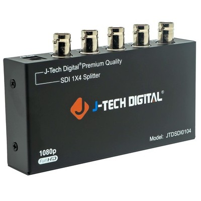 JTech Digital SDI Splitter | 1 Input, 4 Outputs | Supports 1320ft. | Compatib...