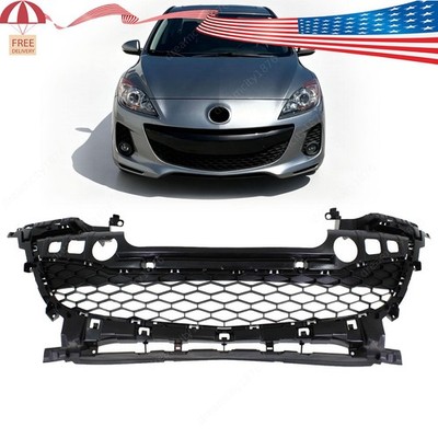 Front Bumper Grille For 2012-2013 Mazda 3 GX Matte Black MA1036116 BGV4501T1B
