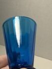 Vintage Blue Fluted Glass Juice Glasses  3 1/4” Tall Set Of 5 — photo 6