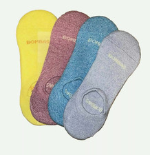 4-Pack Bombas Mixed BRIGHTS Cushioned No Show Socks MEDIUM