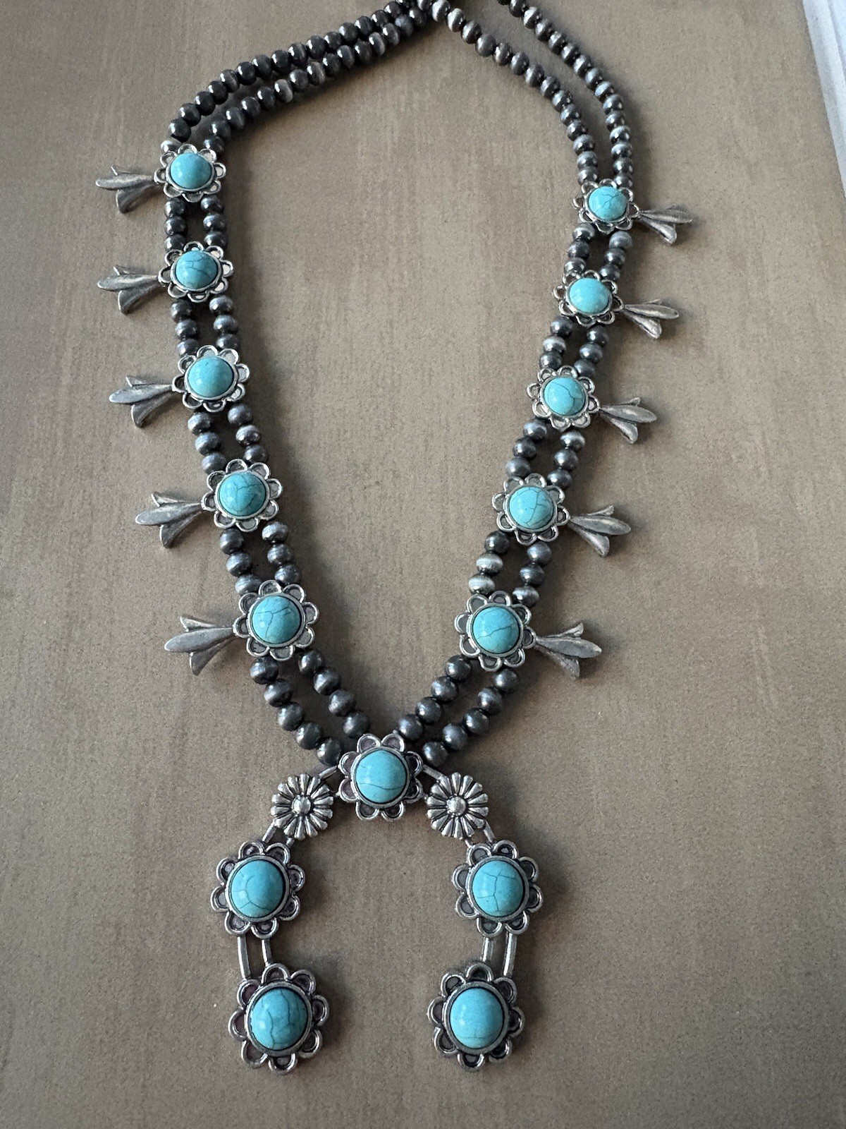 Squashblossom Native inspired Long beautiful Neck… - image 5