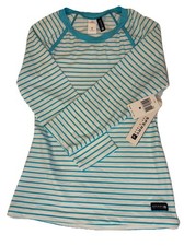 Sperry Top-Sider Women's Turquoise White Striped SPF Rashguard Size M NWT
