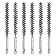 6Pcs 304 Stainless Steel Bore Brush 9mm Dia 4.5" Cleaning Twisted Wire Brush