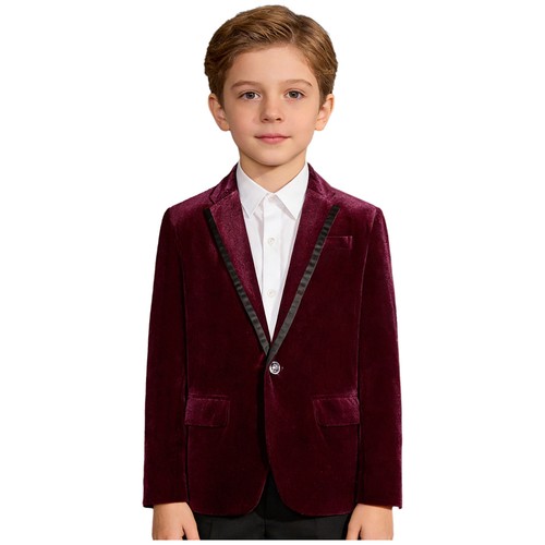 US Kids Boys Suit Graduation Blazer Party Coat Dress Up Tops Pageant Outwear - Picture 30 of 57