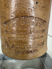 Antique J. Bourne Patentee Salt Glaze Stoneware Bottle, P & J Arnold c1855, 22cm