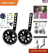 Training Wheels Flash Mute Wheel Bicycle Compatible for Bikes of 12 14 16 18 ...