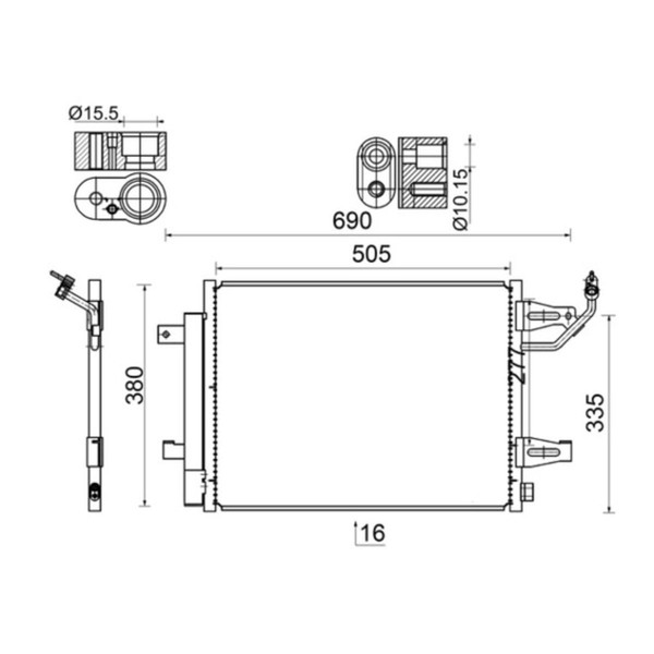 Kondensator, Klimaanlage Mahle Ac 509 000S-image