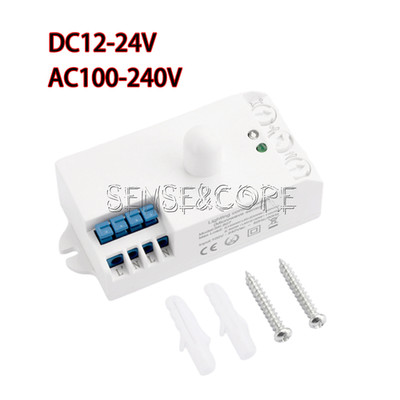 DC12-24V AC110-240V 5.8GHz Microwave Radar Sensor Body Motion HF Detector Switch