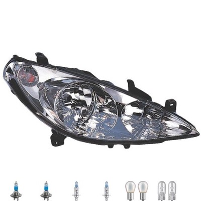 Scheinwerfer rechts inkl. Premium Lampen für Peugeot 307 3A/C mit LWR Motor