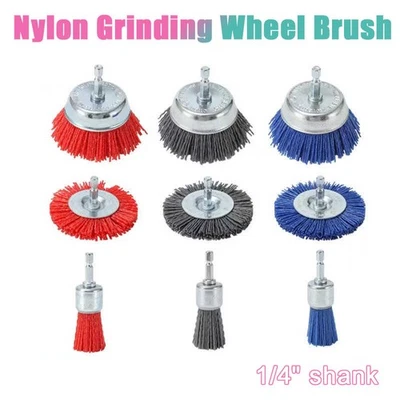 HOMEDIYER Nylon-Filament Schleifscheiben bürste Sechskantschaft Metall Entrosten Polieren