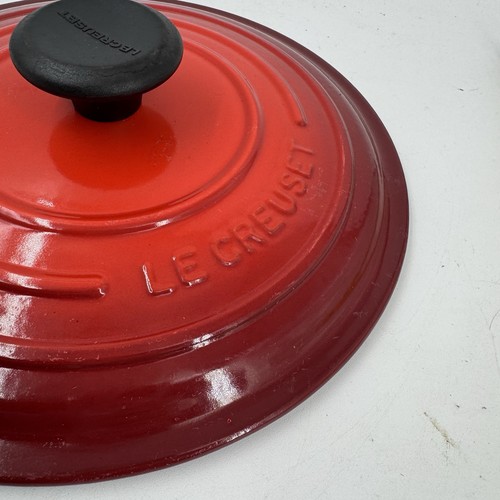Le Creuset Dutch Oven Red Cerise No. 24 4.5 Qt LID ONLY - France- READ - Picture 5 of 16