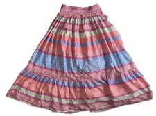 Justice Multi-Color Striped Midi Skirt size 10