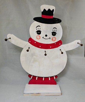 Christmas Snowman Johanna Parker  Vintage Inspired Hanging Table Display 18x14 